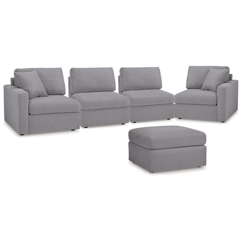 Signature Design by Ashley® Modmax 92104U2 4 pc Sectional and Ottoman - Granite IMAGE 1