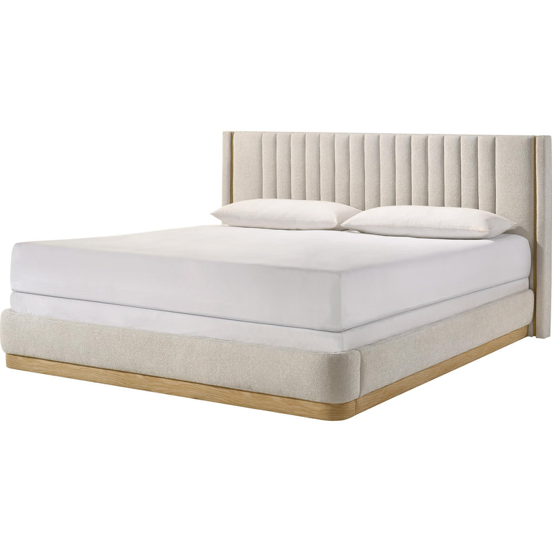Crown Mark Charlene 5108OT-K King Bed - Oat Tweed IMAGE 1
