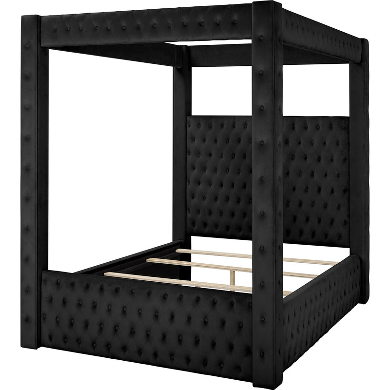 Crown Mark Annabelle 5114M-BK-K King Canopy Bed - Black IMAGE 1