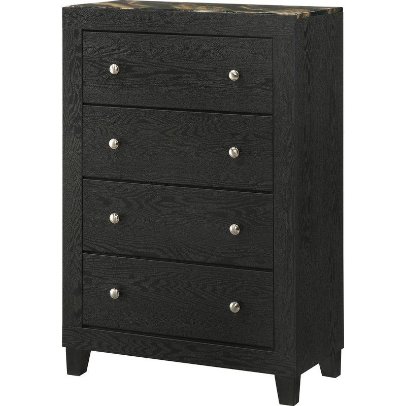 Crown Mark Cadence B4515-4 Chest - Gold/Black IMAGE 1