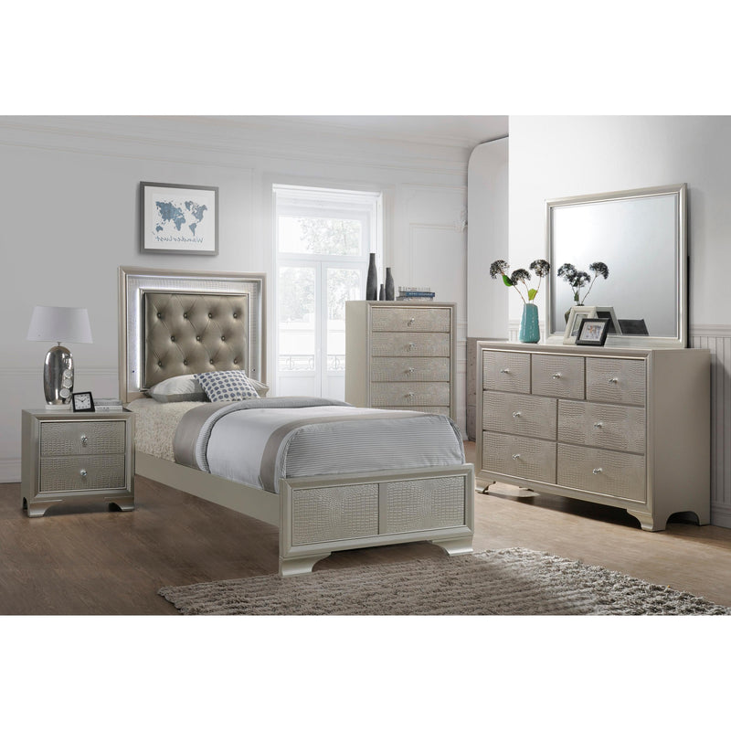  Crown Mark Lyssa B4300 6 pc Twin Panel Bedroom Set IMAGE 1