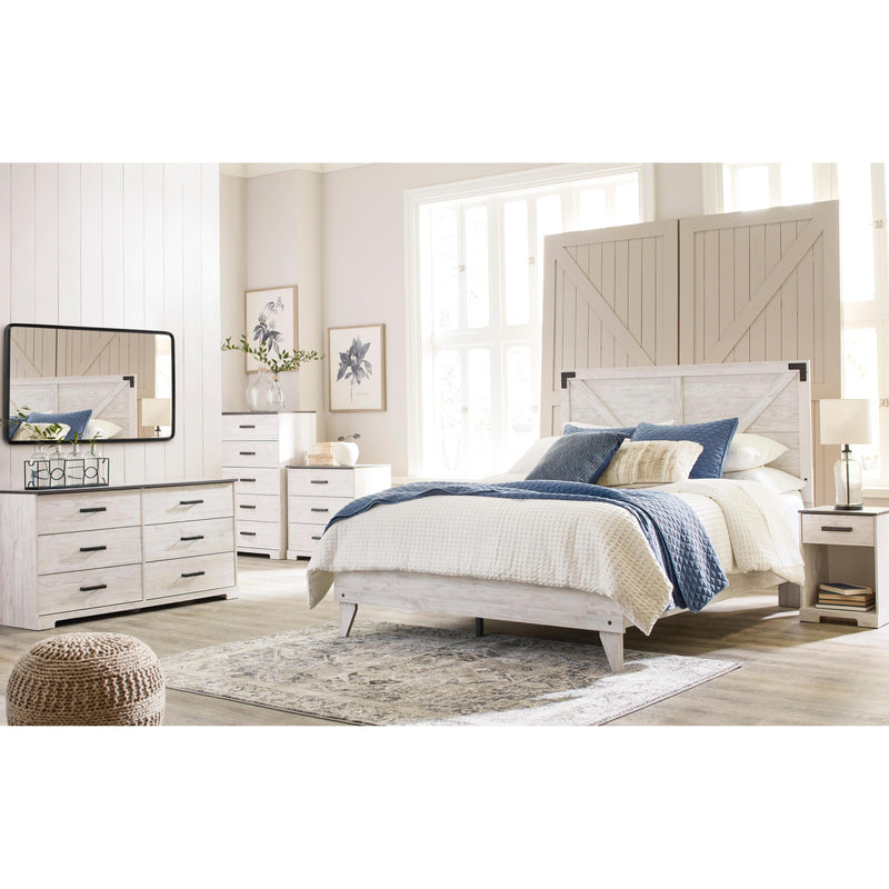  Signature Design by Ashley Shawburn EB4121 4 pc Queen Platform Bedroom Set IMAGE 1