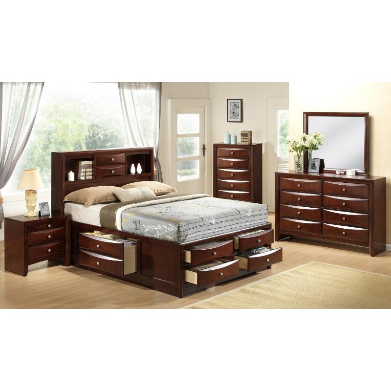  Size_Queen -- Crown Mark Emily Bed with Storage IMAGE 2