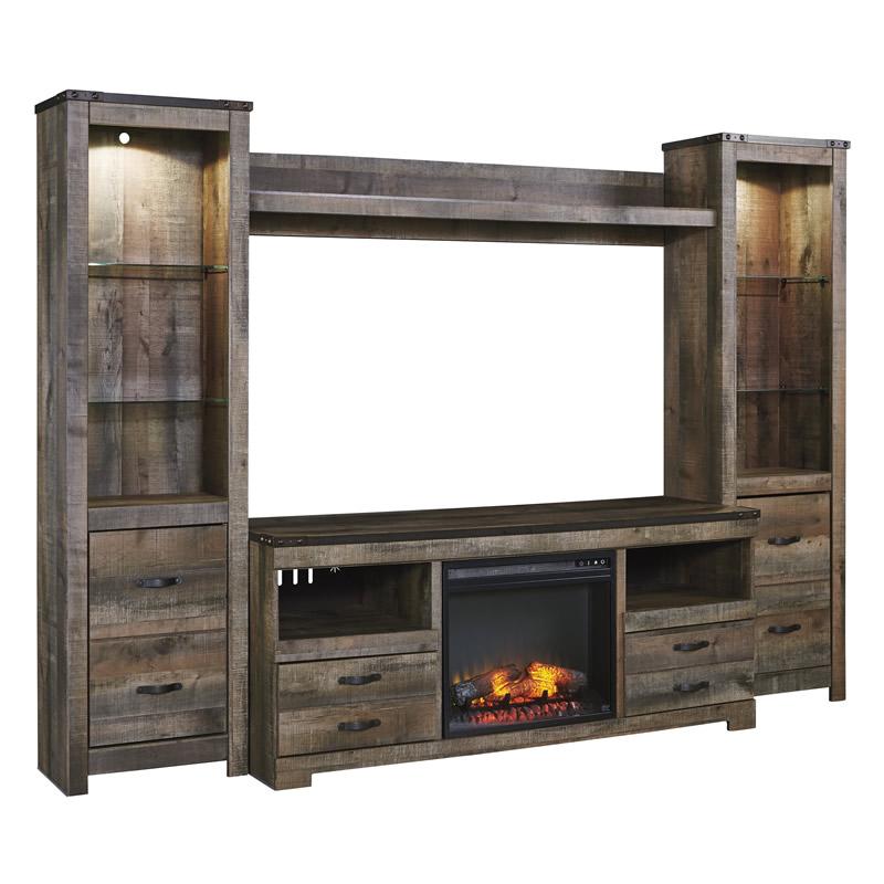  Signature Design by Ashley Trinell W446W2 4 pc Entertainment Center IMAGE 2