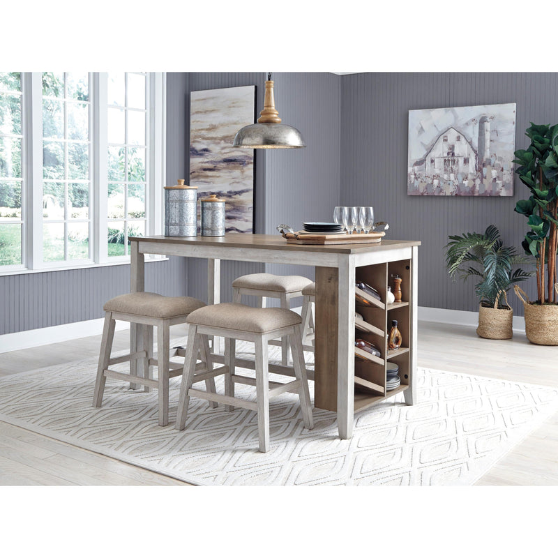  Signature Design by Ashley Skempton D394D3 5 pc Counter Height Dining Set IMAGE 1