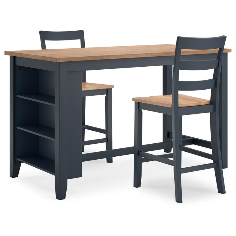  Signature Design by Ashley Gesthaven D399D3 3 pc Counter Height Dining Set IMAGE 1