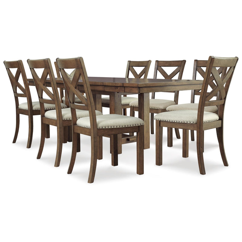  Signature Design by Ashley Moriville D631D13 9 pc Dining Set IMAGE 1