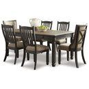  Signature Design by Ashley Tyler Creek D736D7 7 pc Dining Set IMAGE 2