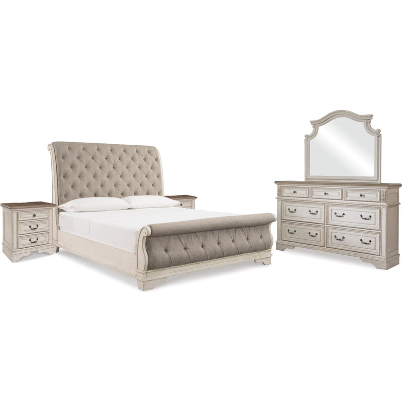  Signature Design by Ashley Realyn B743B51 7 pc King Upholstered Sleigh Bedroom Set IMAGE 1