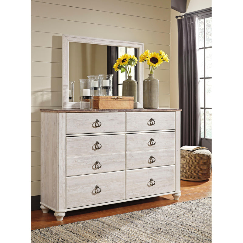  Signature Design by Ashley Willowton 6-Drawer Dresser with Mirror B267-31/B267-36 IMAGE 2