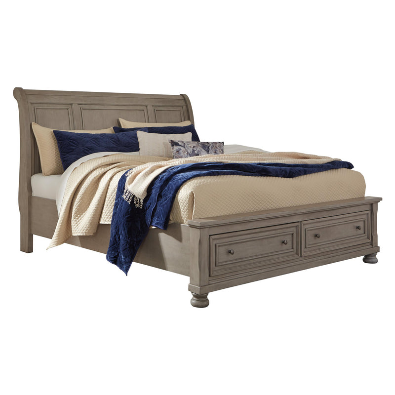  Size_Queen -- Signature Design by Ashley Lettner Sleigh Bed with Storage IMAGE 1