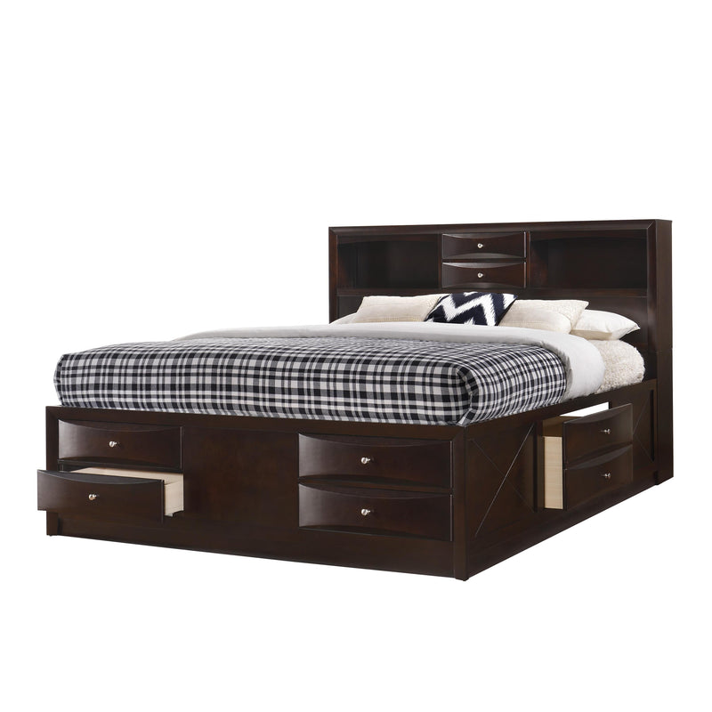  Size_King -- Emily B4265-K King Bookcase Bed with Storage IMAGE 1