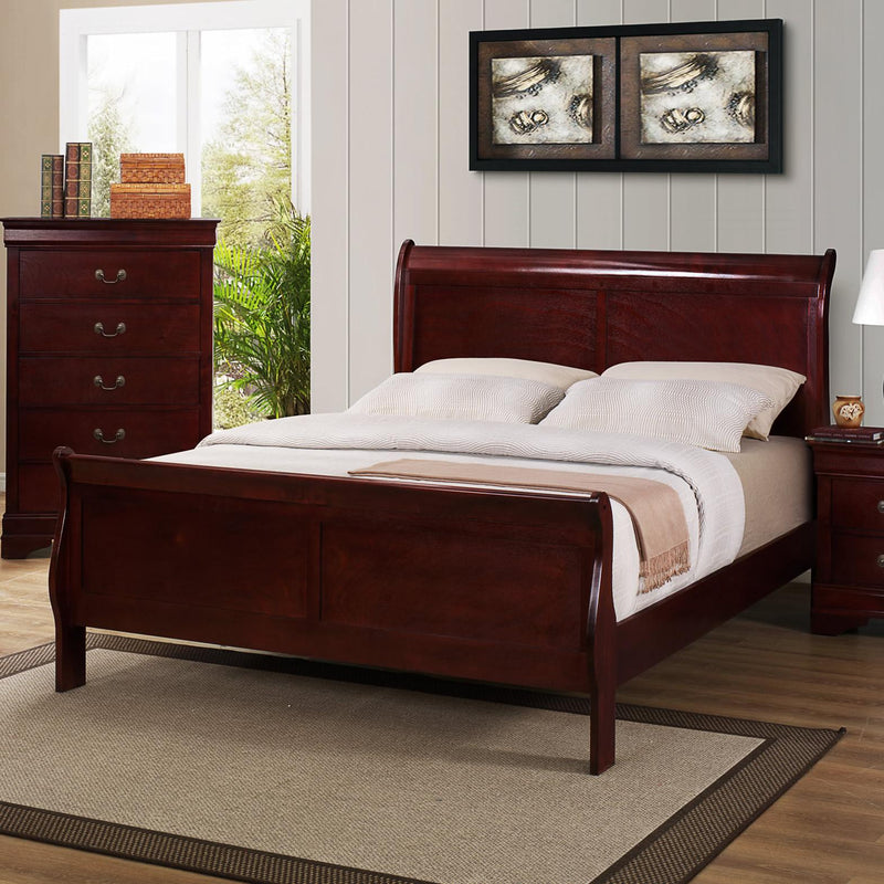  Size_King -- Louis Philip B3850-K King Sleigh Bed IMAGE 1