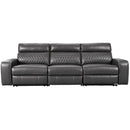  Signature Design by Ashley Samperstone Power Reclining Leather Look 3 pc Sectional 5520358/5520346/5520362 IMAGE 1