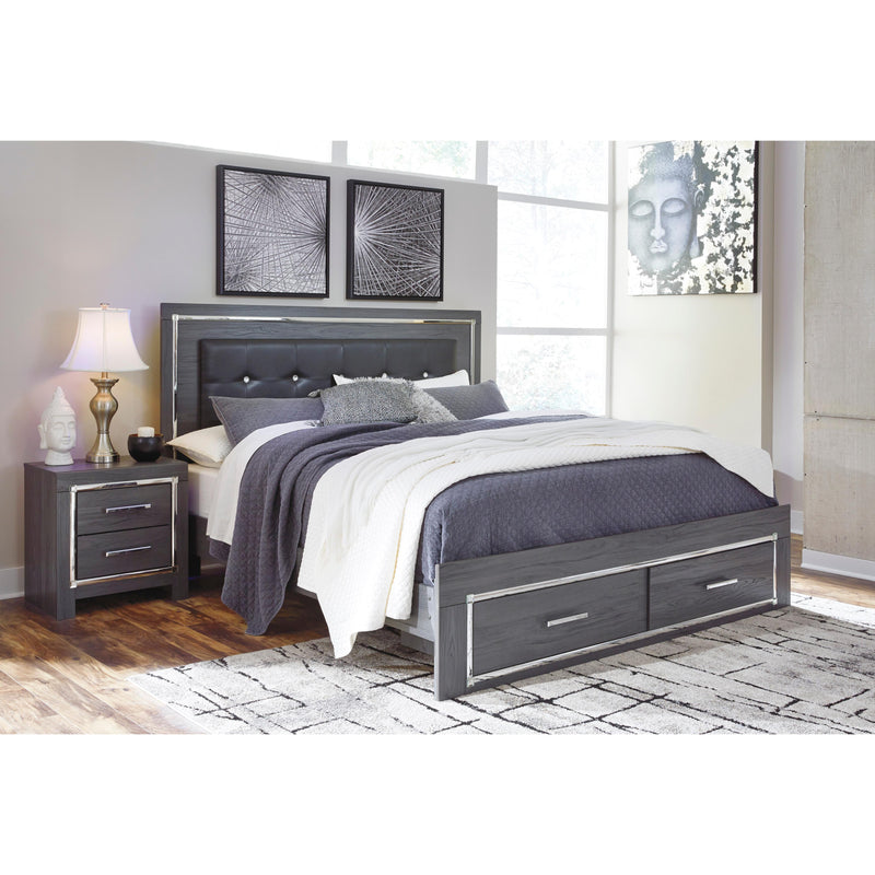  Size_King -- Lodanna B214B11 King Panel Bed with 2 Storage Drawers IMAGE 1