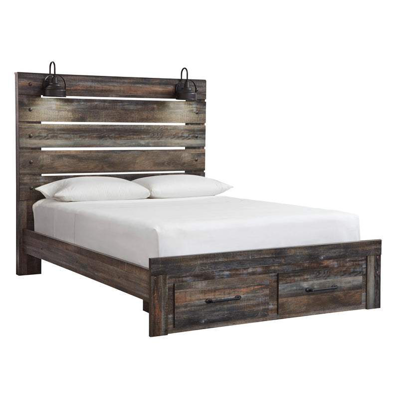  Size_Queen -- Signature Design by Ashley Drystan Panel Bed with Storage IMAGE 1