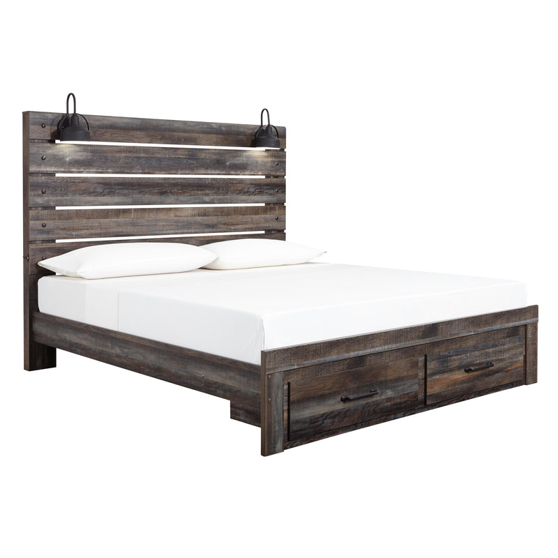  Size_King -- Drystan B211B55 King Panel Bed with 2 Storage Drawers IMAGE 1