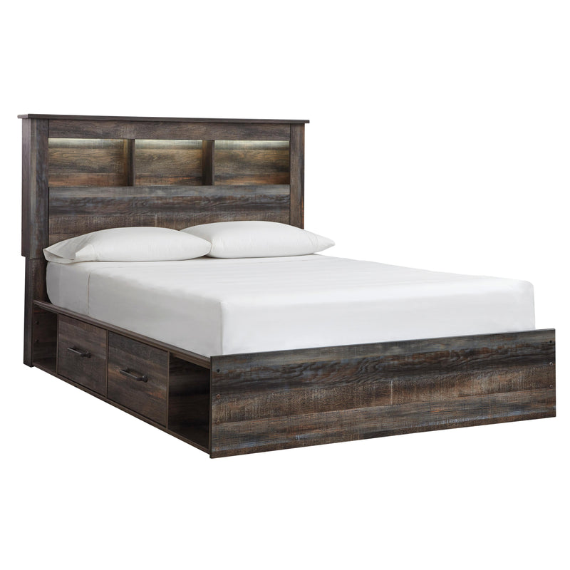  Size_Queen -- Signature Design by Ashley Drystan Bookcase Bed with Storage IMAGE 1