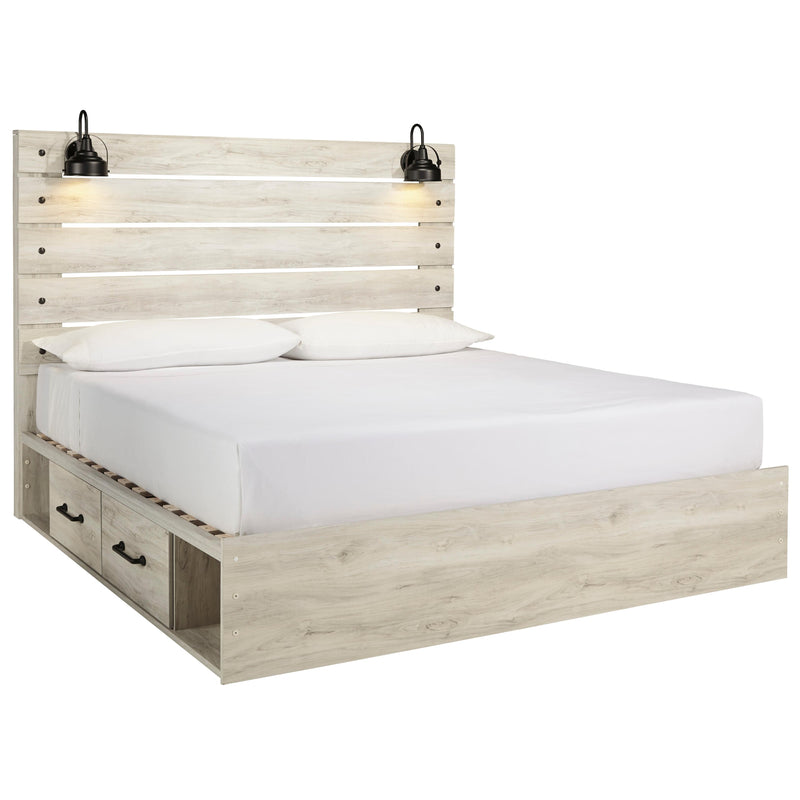  Size_King -- Cambeck B192B19 King Panel Bed with 2 Storage Drawers IMAGE 1