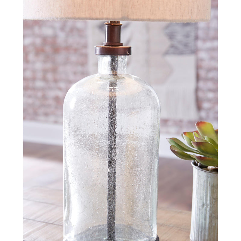  Signature Design by Ashley Bandile L430674 Glass Table Lamp IMAGE 2