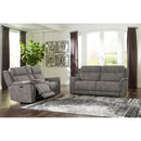  Manufacturer Color_Slate -- Signature Design by Ashley Next Gen DuraPella Power Reclining Leather Look Sofa IMAGE 10