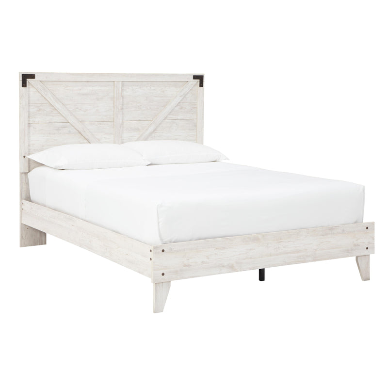  Size_Queen -- Shawburn EB4121B1 Queen Crossbuck Panel Platform Bed IMAGE 1