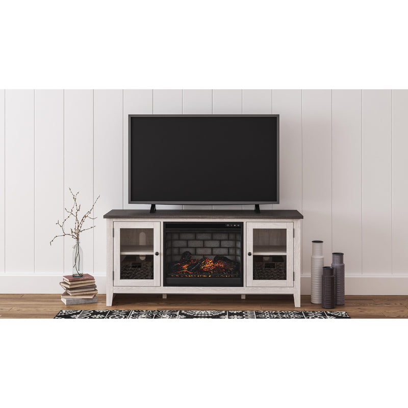  Signature Design by Ashley Dorrinson W287W3 60" TV Stand with Electric Fireplace IMAGE 2