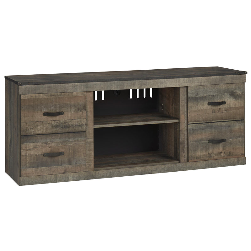  Signature Design by Ashley Trinell EW0446-268 Large TV Stand with Fireplace Option IMAGE 1