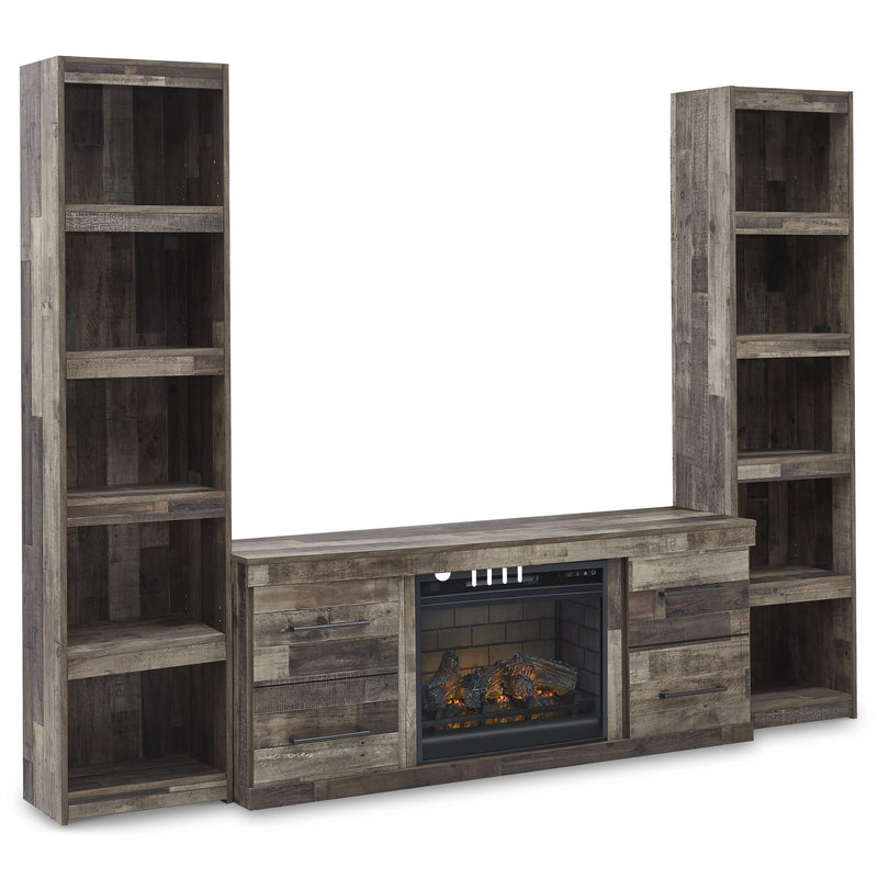  Signature Design by Ashley Derekson EW0200W10 3 pc Entertainment Center with Electric Fireplace IMAGE 1