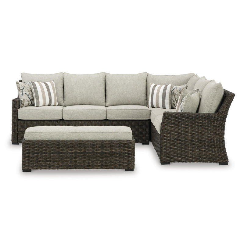  Signature Design by Ashley Brook Ranch P465-822 Sofa Sectional/Bench with Cushion IMAGE 2