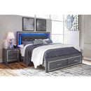  Size_King -- Lodanna B214B13 King Panel Bed with 2 Storage Drawers IMAGE 2