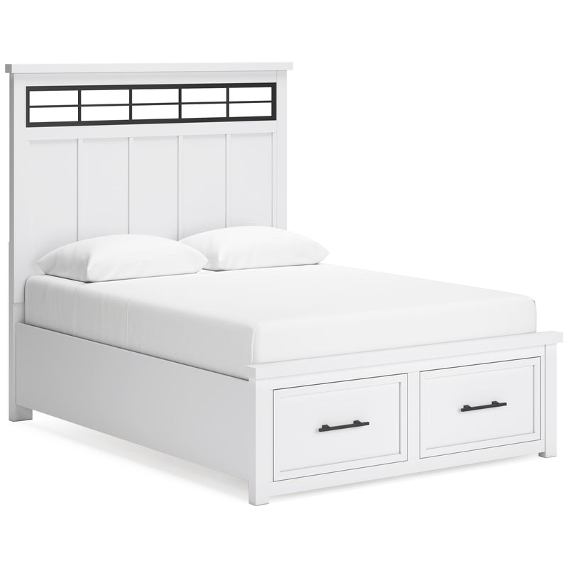  Size_Queen -- Benchcraft Ashbryn Panel Bed with Storage IMAGE 1