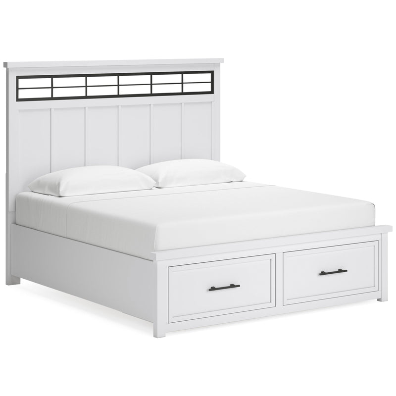  Size_King -- Ashbryn B844B4 King Panel Storage Bed IMAGE 1