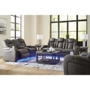  Manufacturer Color_Shadow -- Signature Design by Ashley Fyne Dyme Power Reclining Leather Look Sofa IMAGE 20