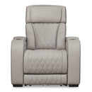  Manufacturer Color_Gray -- Signature Design by Ashley Boyington Power Leather Match Recliner IMAGE 3