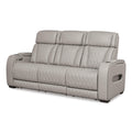  Manufacturer Color_Gray -- Signature Design by Ashley Boyington Power Reclining Leather Match Sofa IMAGE 1