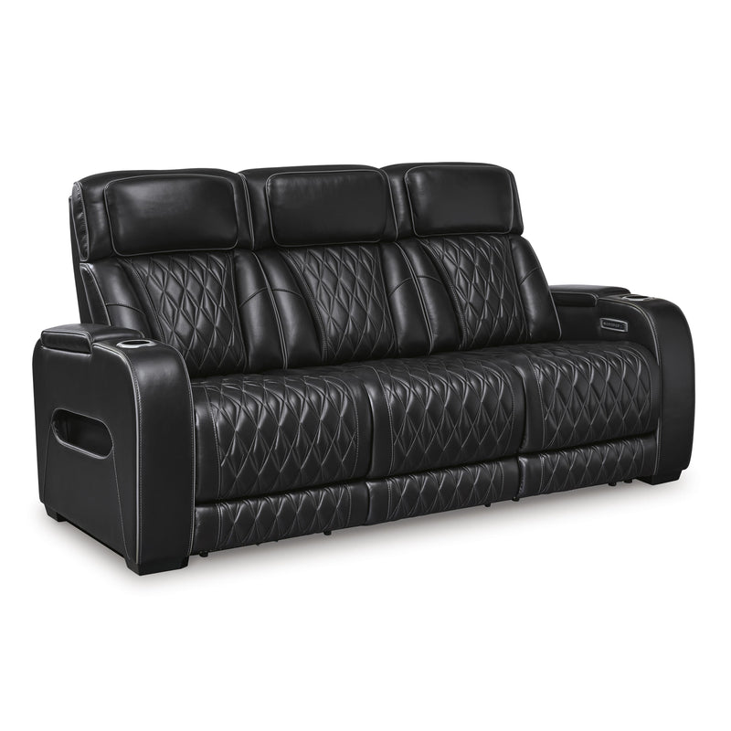  Manufacturer Color_Black -- Boyington U2710615 Power Reclining Sofa with Adjustable Headrest IMAGE 1