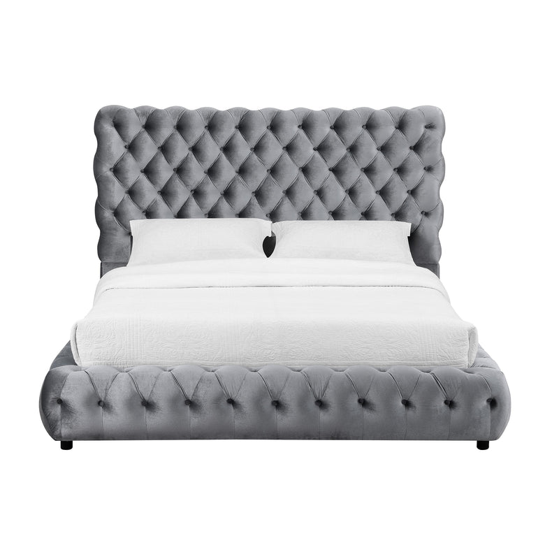  Size_King -- Flory 5112GY-K King Bed - Grey IMAGE 1