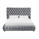  Size_Queen -- Crown Mark Flory Upholstered Platform Bed IMAGE 1