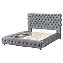  Size_Queen -- Crown Mark Flory Upholstered Platform Bed IMAGE 3