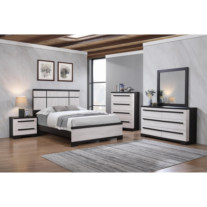  Crown Mark Remington B8162-2 Nightstand - Black/White IMAGE 2