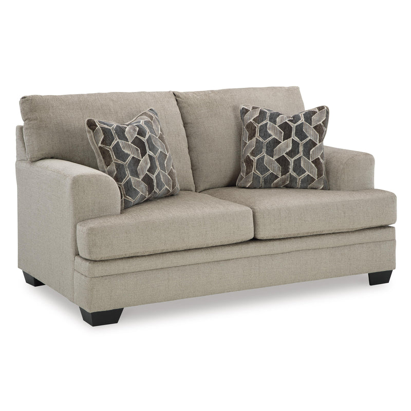  Manufacturer Color_Taupe -- Signature Design by Ashley Stonemeade Stationary Fabric Loveseat IMAGE 1