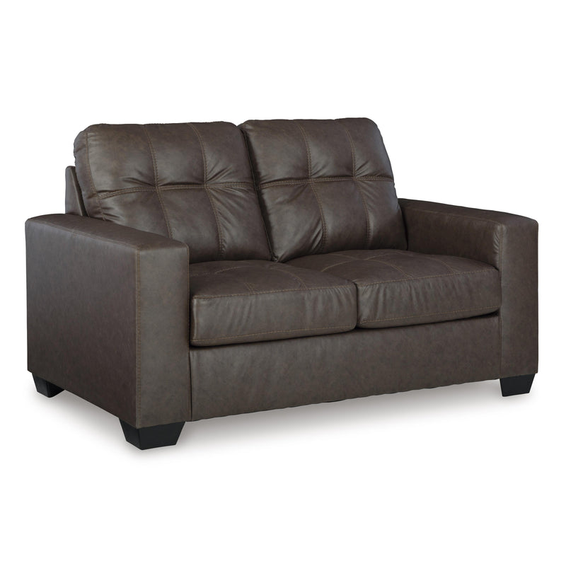  Manufacturer Color_Umber -- Benchcraft Barlin Mills Stationary Leather Look Loveseat IMAGE 1