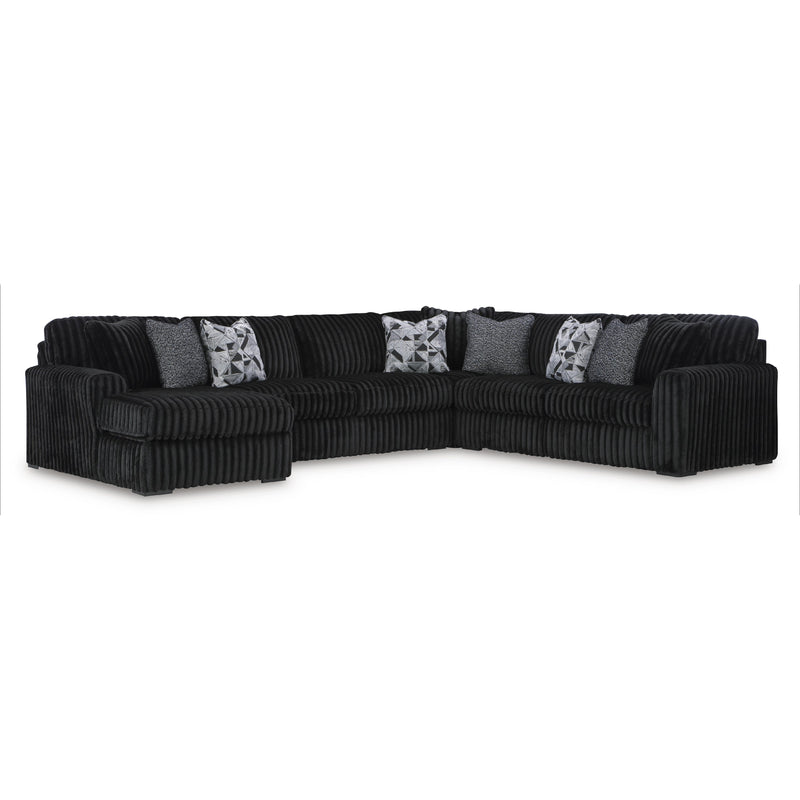  Manufacturer Color_Onyx -- Signature Design by Ashley Midnight Madness Fabric 4 pc Sectional IMAGE 1