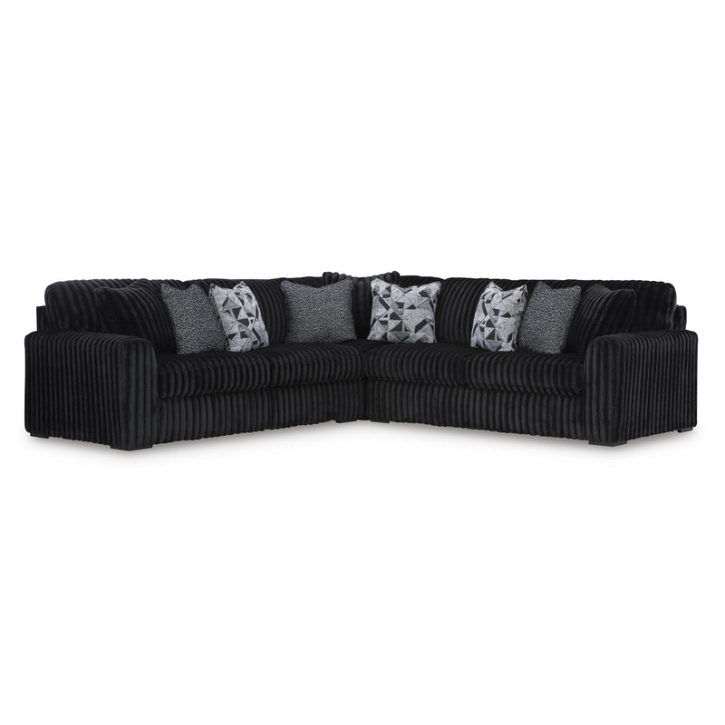  Manufacturer Color_Onyx -- Signature Design by Ashley Midnight Madness Fabric 3 pc Sectional IMAGE 1