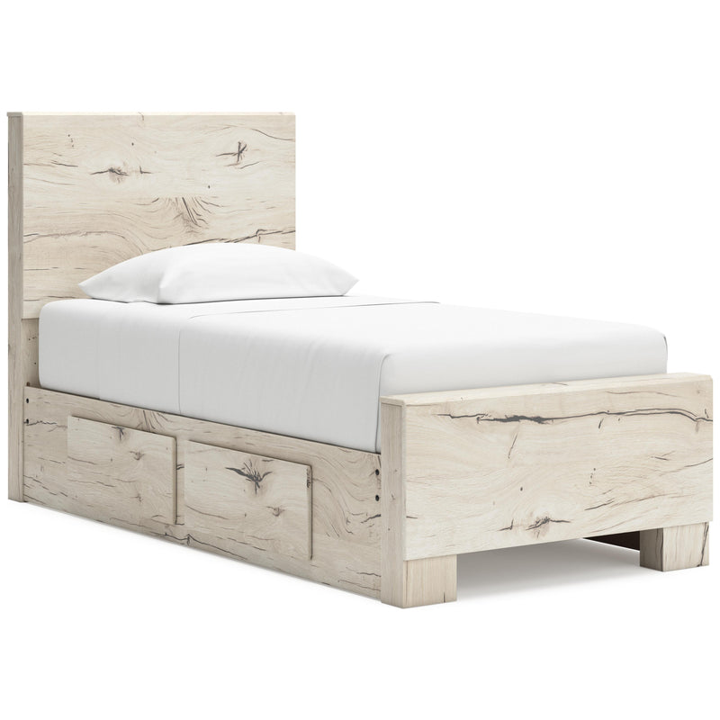  Size_Twin -- Signature Design by Ashley Lawroy Panel Bed with Storage IMAGE 1