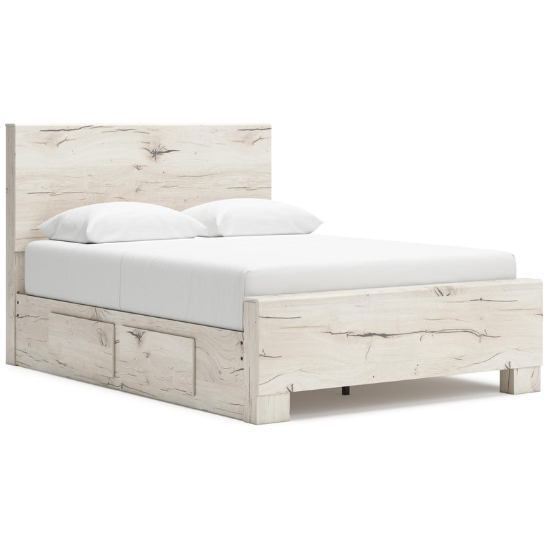  Size_Queen -- Signature Design by Ashley Lawroy Panel Bed with Storage IMAGE 1