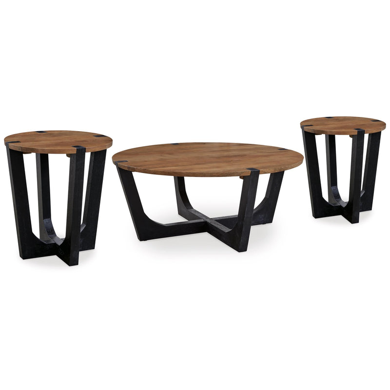  Signature Design by Ashley Hanneforth T726T1 Coffee Table and 2 End Tables IMAGE 1
