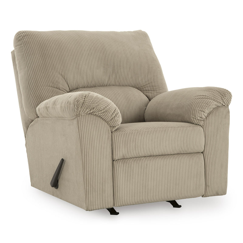  Manufacturer Color_Sand -- Signature Design by Ashley SimpleJoy Rocker Fabric Recliner IMAGE 1