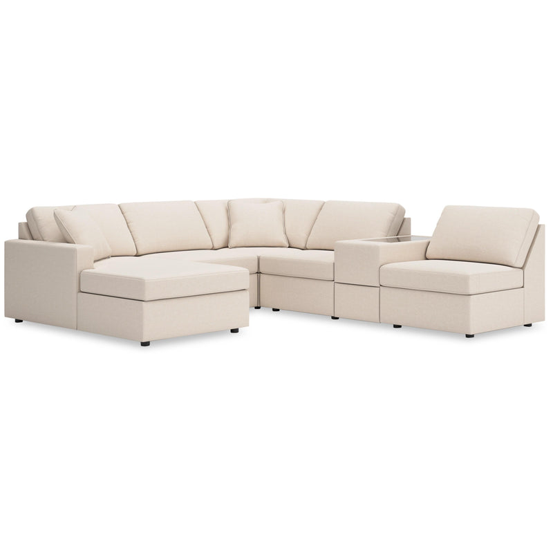  Manufacturer Color_Oyster -- Modmax 92103S21 6 pc Sectional with Chaise and Storage Console IMAGE 1
